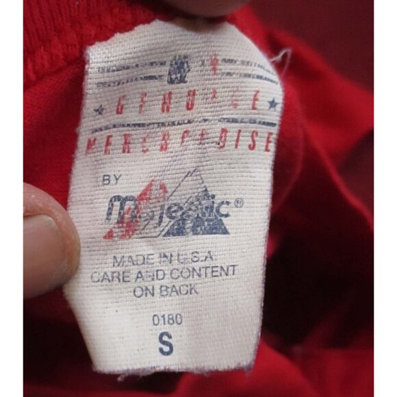 S True Vtg 90s ST LOUIS CARDINALS GRAPHIC LITTLE LEAGUE PATCH HENLEY T-shirt #37 - Picture 6 of 6